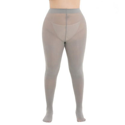 Plusock Shaping High Waist Pantyhose(3 Pairs) - Grey - 3XL-4XL - image 7