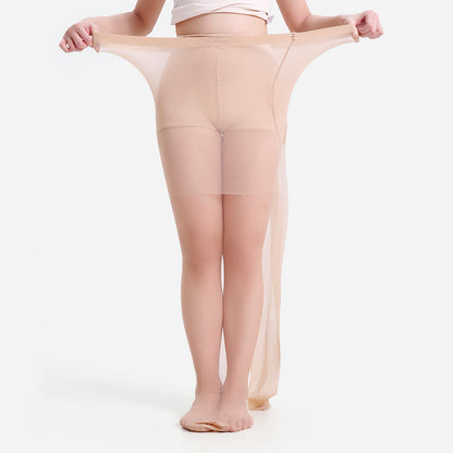 Plusock High Waist Shaping Pantyhose(3 Pairs) - Light Pink - 4XL - image 7