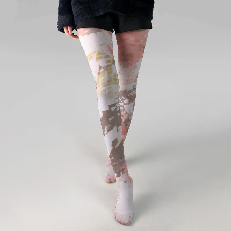 Plusock Butterfly Print Daily Wear Pantyhose - C - One Size - image 2