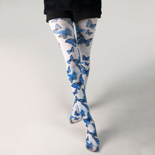 Plusock Butterfly Print Daily Wear Pantyhose - A - One Size - image 0
