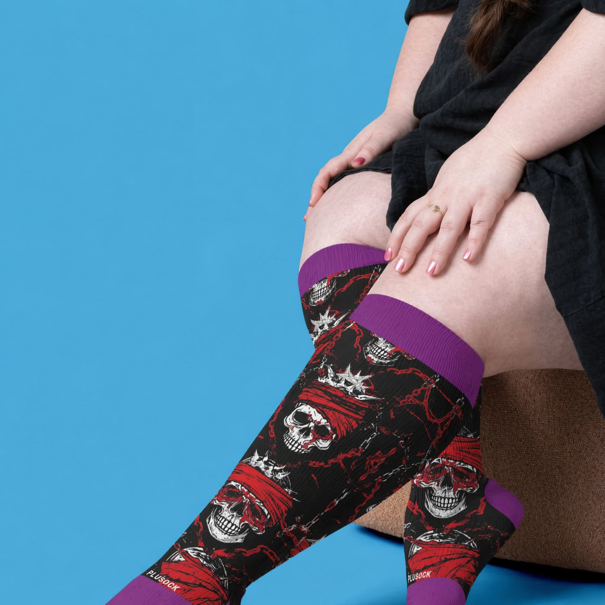 Plus Size Crossbone Compression Socks - image 3