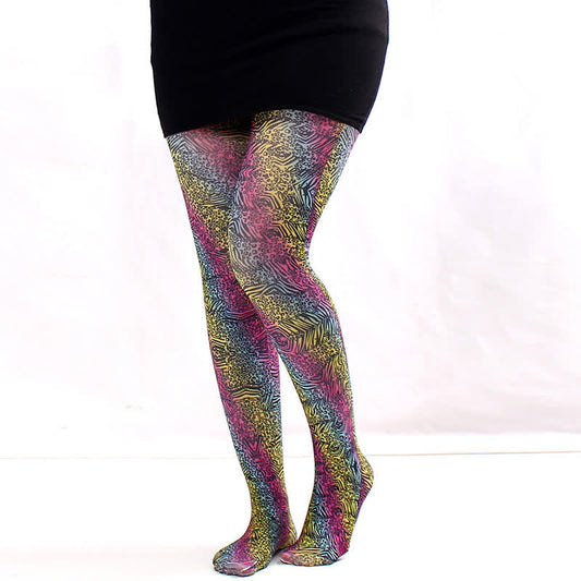 Floral Print Everyday Pantyhose - A - One Size - image 0