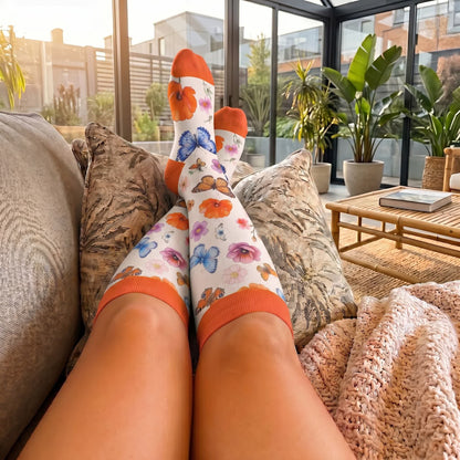 Plus Size Floral Print Compression Socks - image 3