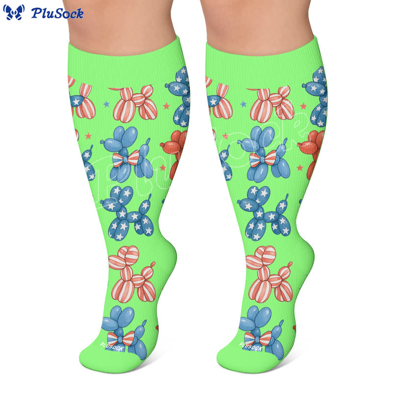 Plus Size Independence Balloons Compression Socks - image 5