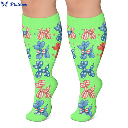 Plus Size Independence Balloons Compression Socks - image 5