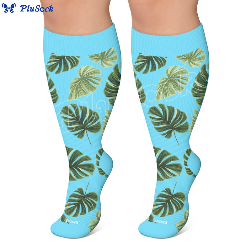 Plus Size Botanical Compression Socks - image 5