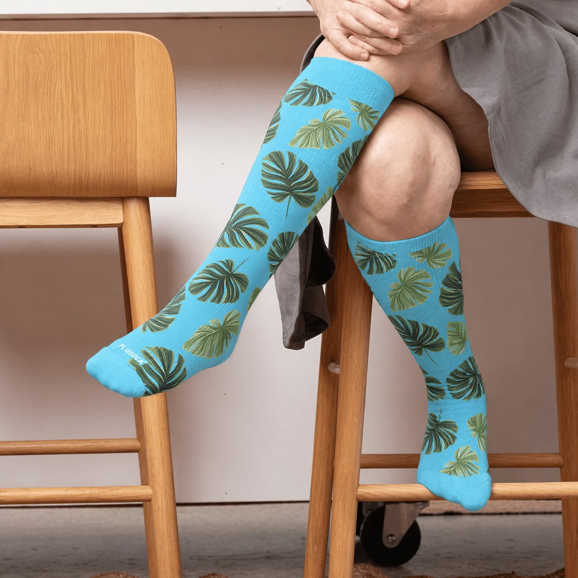 Plus Size Botanical Compression Socks - image 1