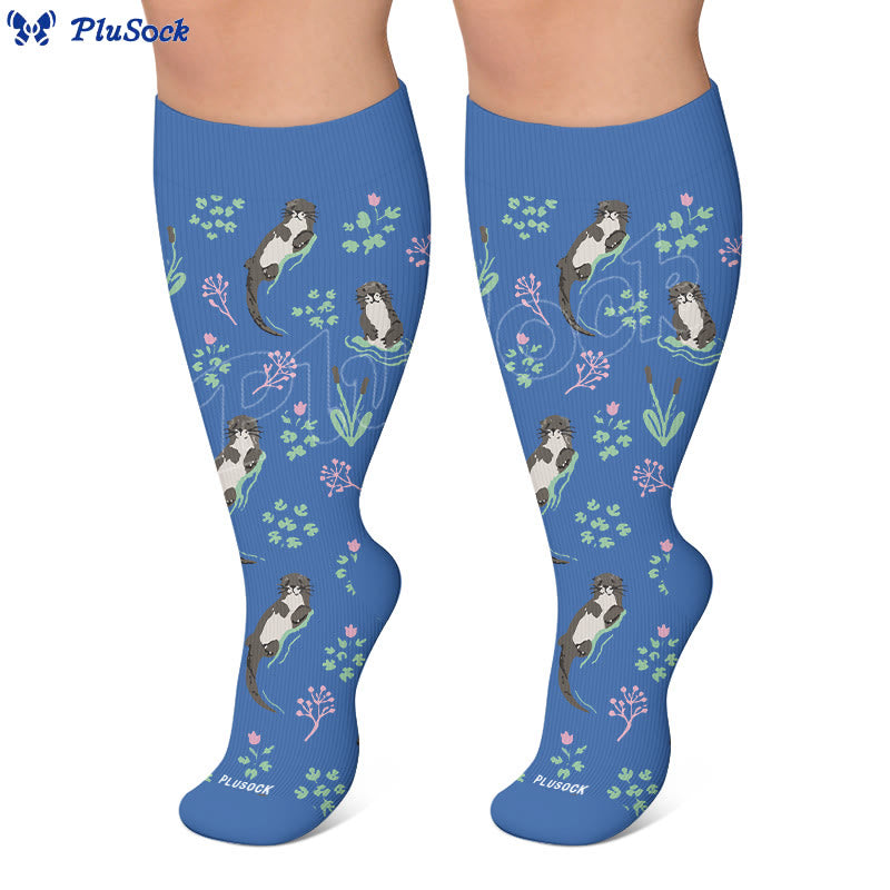 Plus Size Seal Otter Frog Compression Socks - image 5