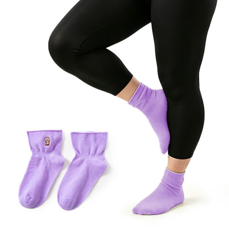 Soft Quarter Socks(2 Pairs) - Purple - EU37-41(US4-8) - image 6