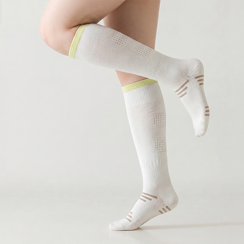 Striped Sport Compression Socks(2 Pairs) - White-E - EU36-39(US3-6) - image 6