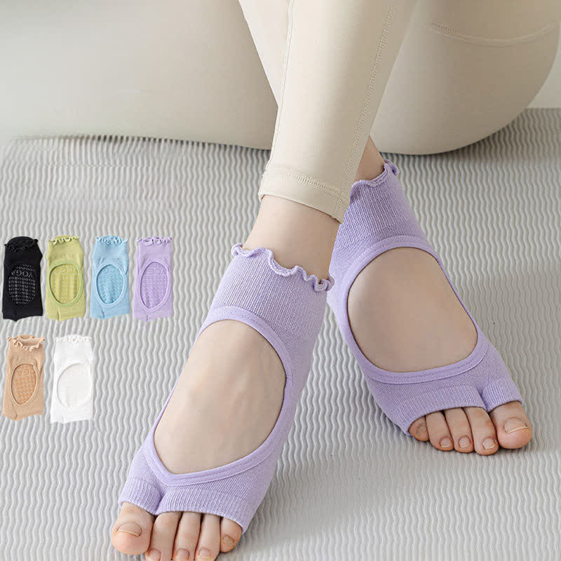 Cotton Open Toe Grip Socks(5 Pairs) - image 0