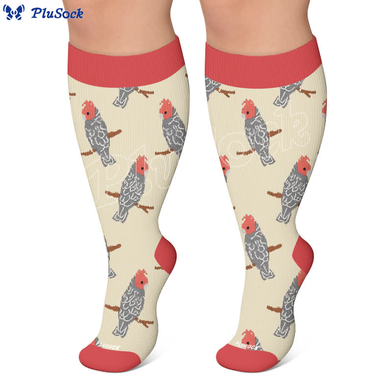 Plus Size Bird Compression Socks - image 7