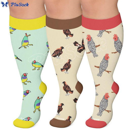Plus Size Bird Compression Socks - image 0