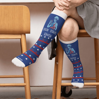 Plus Size Firework Stripe Compression Socks - image 2