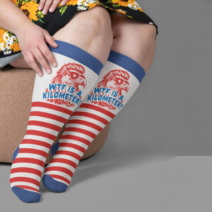 Plus Size Firework Stripe Compression Socks - image 1