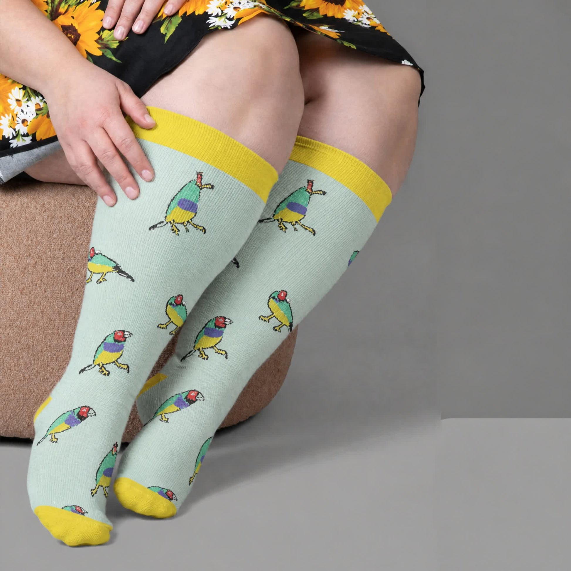 Plus Size Bird Compression Socks - image 1