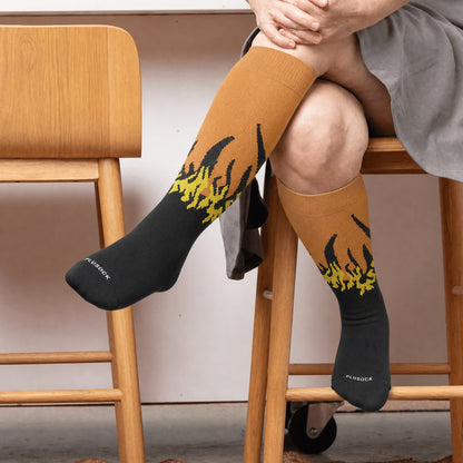 Plus Size Flame Colorblock Compression Socks - image 3