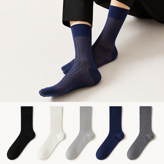 Silk Quarter Socks (5 Pairs) - Multicolor - EU39-44(US6.5-9.5) - image 0