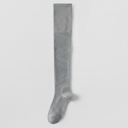 Breathable Thigh High Compression Socks(2 Pairs) - Grey - EU36-39(US3-6) - image 10