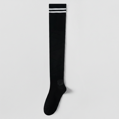 Breathable Thigh High Compression Socks(2 Pairs) - Black-A - EU36-39(US3-6) - image 9