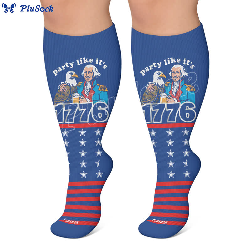 Plus Size Patriotic Compression Socks - image 6