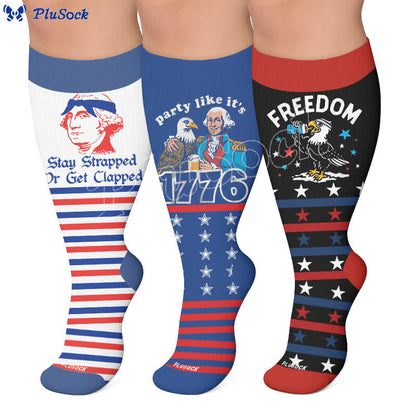 Plus Size Patriotic Compression Socks - image 0