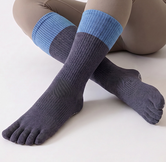 Colorblock Over Knee Socks(2 Pairs) - image 0