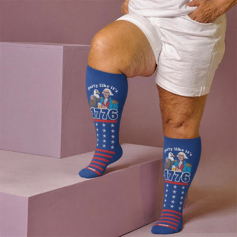 Plus Size Patriotic Compression Socks - image 2