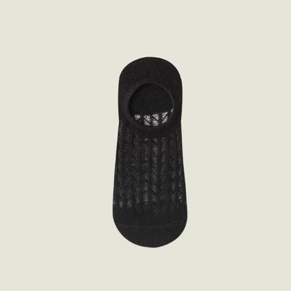 Breathable Mesh No Show Socks(7 Pairs) - Black - EU36-43(US3-9) - image 6