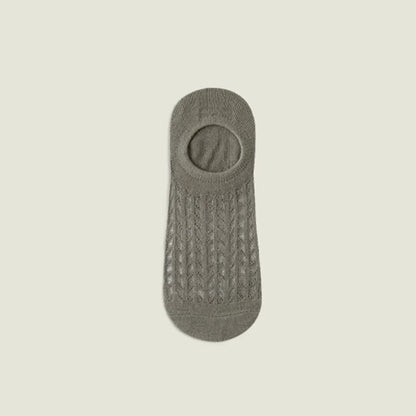 Breathable Mesh No Show Socks(7 Pairs) - Army Green - EU36-43(US3-9) - image 2