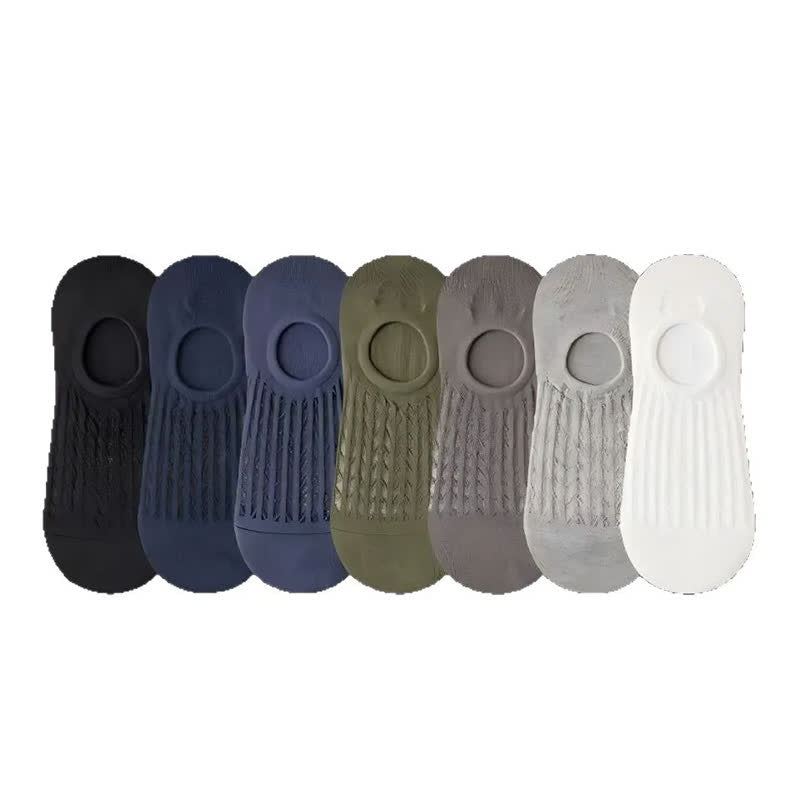 Breathable Mesh No Show Socks(7 Pairs) - Multicolor - EU36-43(US3-9) - image 10