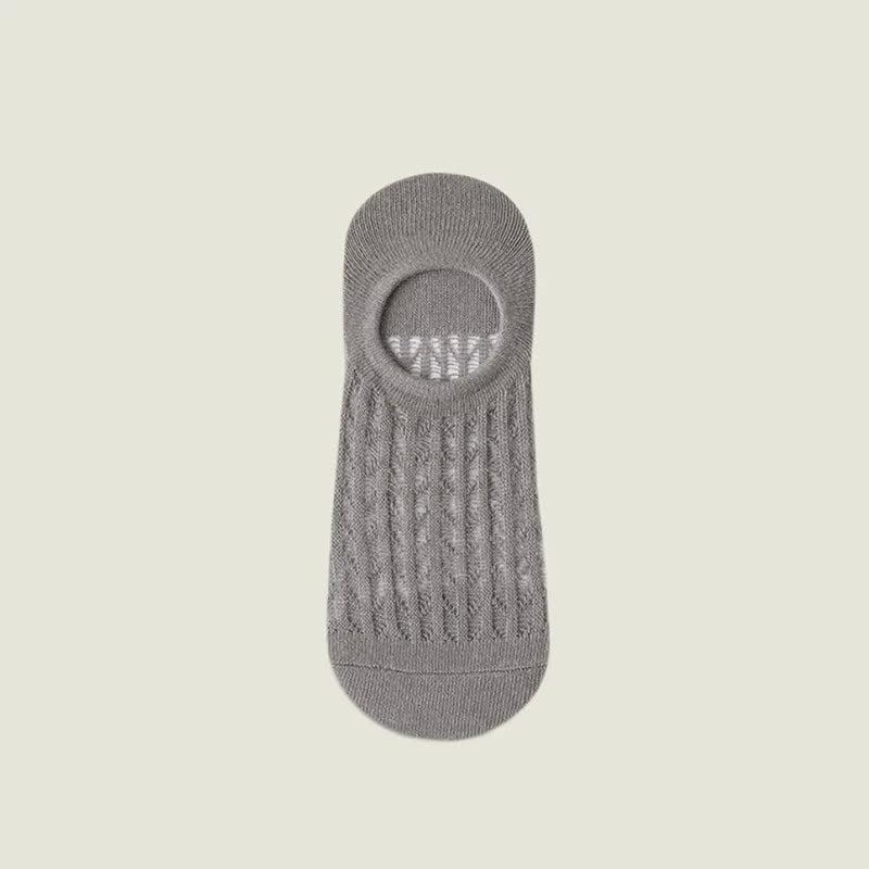 Breathable Mesh No Show Socks(7 Pairs) - Dark Grey - EU36-43(US3-9) - image 7