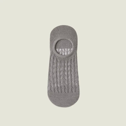Breathable Mesh No Show Socks(7 Pairs) - Dark Grey - EU36-43(US3-9) - image 7