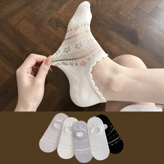 Lace Mesh No Show Socks(5 Pairs) - image 0