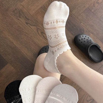 Lace Mesh No Show Socks(5 Pairs) - image 5