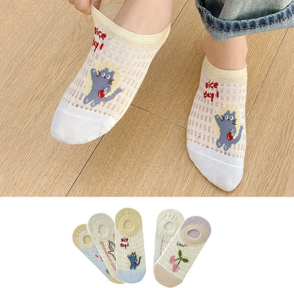 Cute Breathable No Show Socks (5 Pairs) - image 2