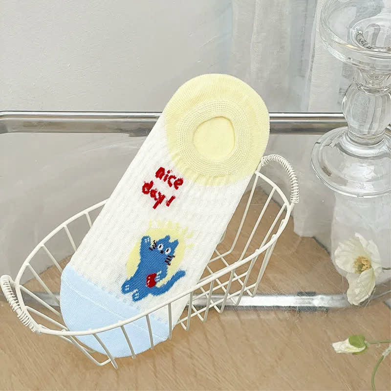 Cute Breathable No Show Socks (5 Pairs) - D - EU36-39(US3-6) - image 12
