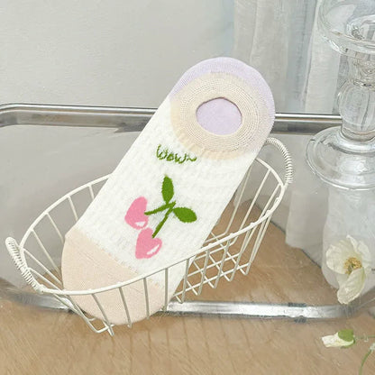 Cute Breathable No Show Socks (5 Pairs) - C - EU36-39(US3-6) - image 11