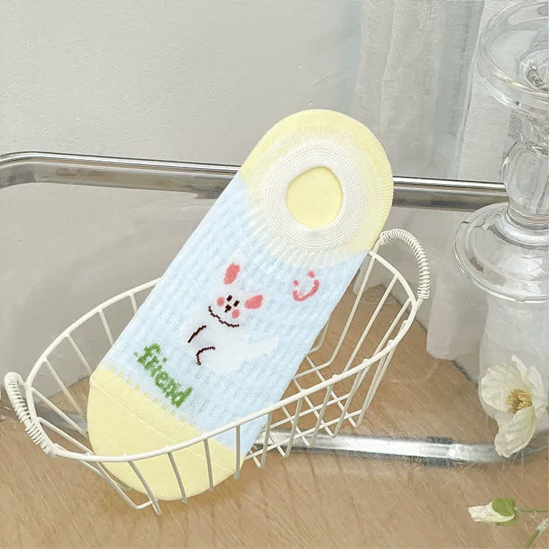 Cute Breathable No Show Socks (5 Pairs) - A - EU36-39(US3-6) - image 9