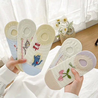 Cute Breathable No Show Socks (5 Pairs) - image 8