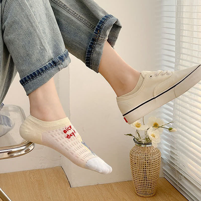 Cute Breathable No Show Socks (5 Pairs) - image 3
