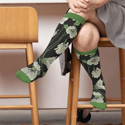 Plus Size Floral Garden Compression Socks - image 1