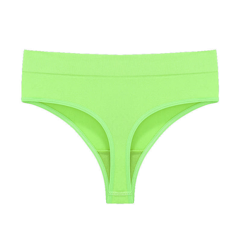 Soft Stretch Seamless Thong Panties(5 Packs) - Light Green - 3XL - image 19