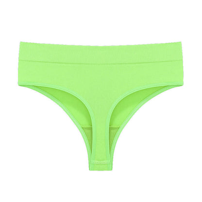 Soft Stretch Seamless Thong Panties(5 Packs) - Light Green - 3XL - image 19