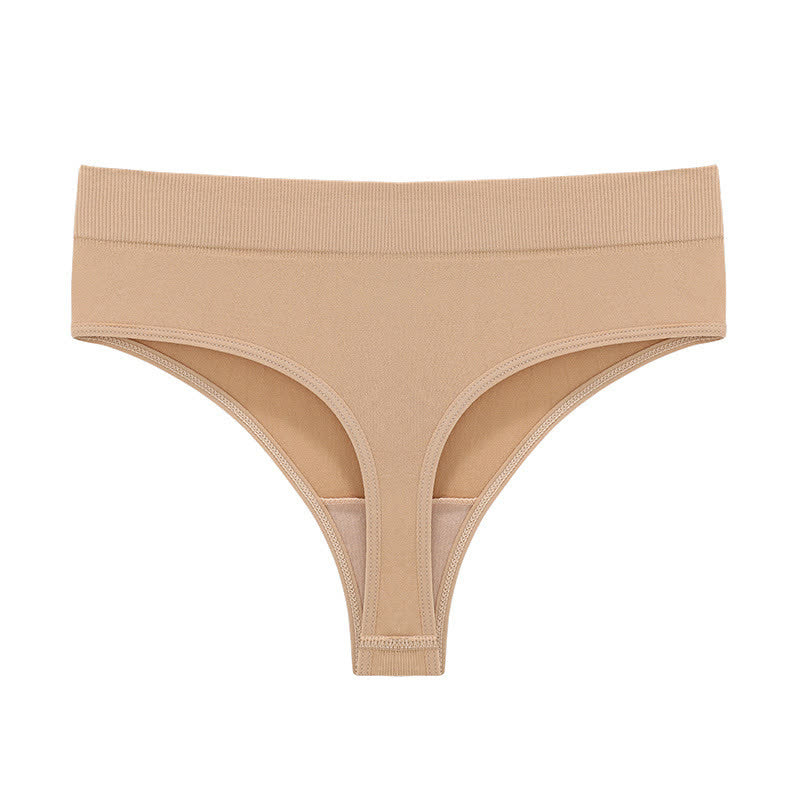 Soft Stretch Seamless Thong Panties(5 Packs) - Nude - 3XL - image 14