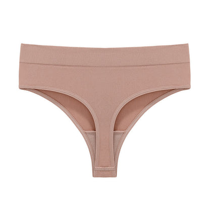 Soft Stretch Seamless Thong Panties(5 Packs) - Pink - 3XL - image 23