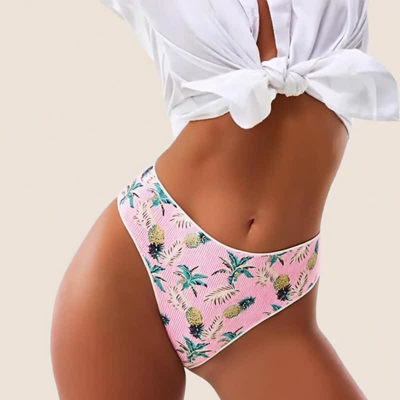 Soft Gingham Thong Panties(3 Packs) - image 0