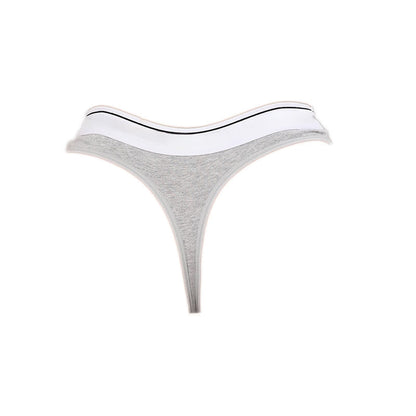 Low Rise Contrast Trim Thong(5 Packs) - Grey - XL - image 9