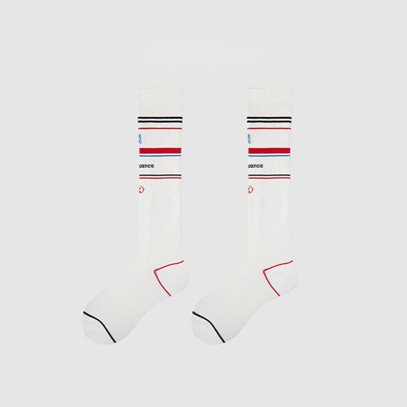 Colorblock Stripe Compression Socks(2 Pairs) - D - EU35-39(US2-6) - image 11