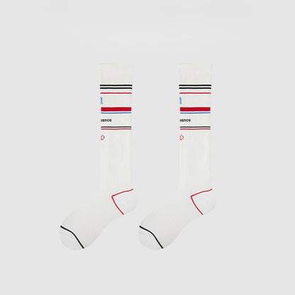 Colorblock Stripe Compression Socks(2 Pairs) - D - EU35-39(US2-6) - image 11